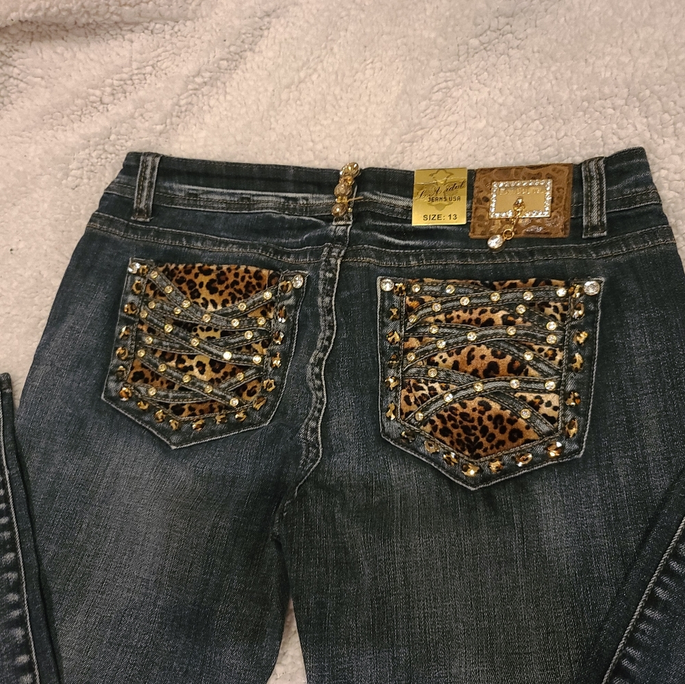 LA Idol cheetah 🐆  print jeans